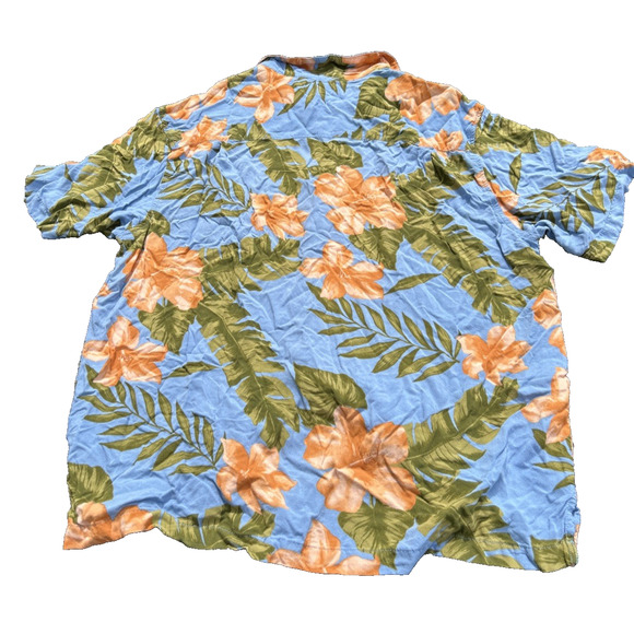 Panama Jack Bold Floral Hawaiian SHORT SLEEVE BUTTON UP SHIRT Large XL - Picture 4 of 7